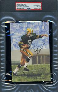 Paul Hornung PSA DNA Coa Signed Slabbed Goal Line Art Card Autograph Free Shipping Online