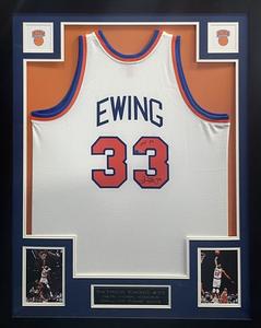 Patrick Ewing Signed Framed NY Knicks White Jersey HoF 08 Autograph Steiner COA Cheap Newest