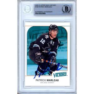 Patrick Marleau San Jose Sharks Signed 2009-10 Upper Deck Victory Card BAS Auth Auto Sale Cheapest