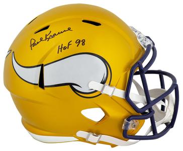 Paul Krause Signed Vikings FLASH Riddell F/S Replica Helmet w/HOF (SCHWARTZ COA) From China Free Shipping Low Pice