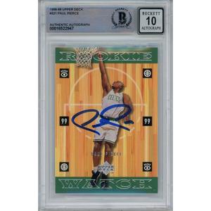 Paul Pierce Autographed/Signed 1998 Upper Deck 321 Card 10 Grade Beckett 47033 Latest