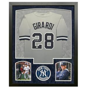 Joe Girardi Signed New York Grey Custom Suede Matte Framed Baseball Jersey (JSA) Sale Official
