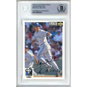 Paul Molitor Toronto Blue Jays Signed 1994 Collectors Choice Silver Card BAS Auth Auto Slab Sale Online Shop