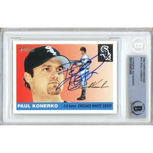 Paul Konerko Chicago White Sox Signed 2004 Topps Heritage Baseball Card BAS Auth Auto Cheap Sale 2025