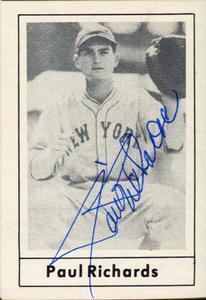 Paul Richards Signed 1978 Grandslam Card Supply