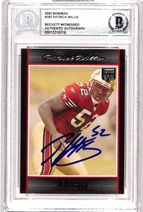 Patrick Willis Autographed/Signed 2007 Bowman #187 Card Beckett 38718 Visit New Sale Online