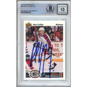 Paul Coffey Pittsburgh Penguins Signed 1991-92 Upper Deck All Star Card BGS Auto 10 Grade Outlet Amazon