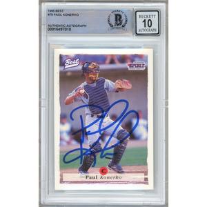 Paul Konerko Los Angeles Dodgers Signed 1995 Best Rookie Card BGS Auto 10 Graded RC Tumblr Cheap Pice