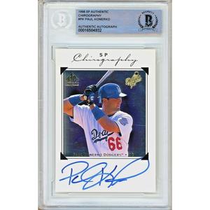Paul Konerko LA Dodgers Signed 1998 SP Authentic Chirography Card Beckett Auth Auto Slab Genuine Online