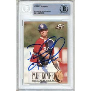Paul Konerko Los Angeles Dodgers Signed 1996 Fleer Excel Baseball Card Beckett Auth Auto Find Great Online