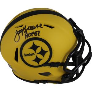 Joe Greene Autographed Pittsburgh Steelers Rave Mini Helmet HOF Beckett 49603 Cheap Footlocker