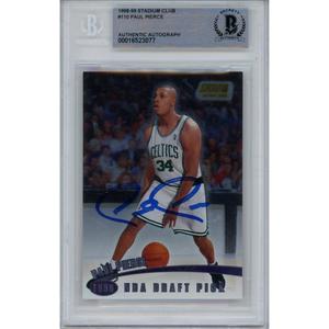 Paul Pierce Autographed/Signed 1998 Stadium Club 110 Trading Card Beckett 47043 Clearance Find Great