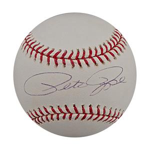 Pete Rose Cincinnati Reds Autographed Signed OMLB Baseball (Steiner COA) Cheap Perfect