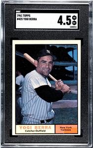 Yogi Berra 1961 Topps Card #425- SGC Graded 4.5 VG-EX  (Yankees/HOF) Sale With Credit Card