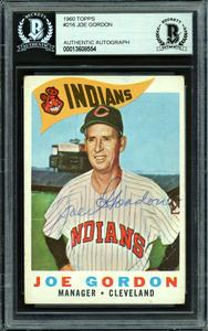 Joe Gordon Autographed 1960 Topps Card #216 Cleveland Indians Beckett #13608554 Buy Cheap Reliable