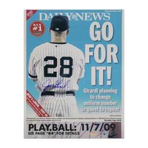 Joe Girardi New York Yankees Autographed Daily News Cover 11x14 Reprint from 11-06-09  (Steiner Hologram Only) Cheap Cost