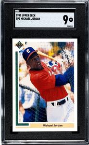 Michael Jordan 1991 Upper Deck MLB Baseball Rookie Card #SP1- SGC Graded 9 Mint Cheap Sale Eastbay