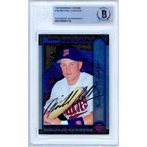Michael Cuddyer Minnesota Twins Signed 1999 Bowman Chrome Card BAS Auth Auto Slab Outlet Genuine