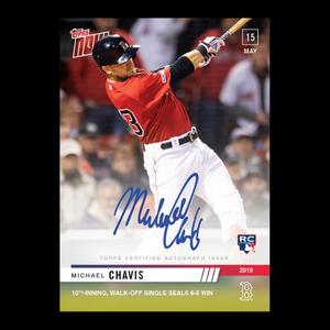 MICHAEL CHAVIS SIGNED 10th INNING WALKOFF SINGLE SEALS WIN TOPPS NOW CARD #236A Clearance 2025 Unisex