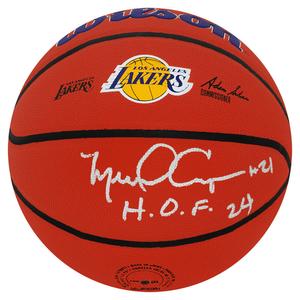 Michael Cooper Signed Lakers Logo Wilson NBA Basketball w/HOF'24 -(SCHWARTZ COA) Free Shipping Low Pice