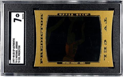 Michael Jordan 1997-98 Upper Deck SP Authentic TV Cel Predictor Card #TV-2- SGC Sale Real