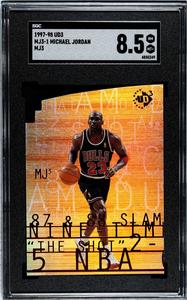 Michael Jordan 1997-98 Upper Deck UD3 Die-Cut Card #MJ3-1-SGC Graded 8.5 NM-MT Free Shipping Online