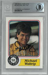 Michael Waltrip signed 1988 Maxx/Charlotte NASCAR Racing Rookie RC Card- Beckett Cheap Sale Shop
