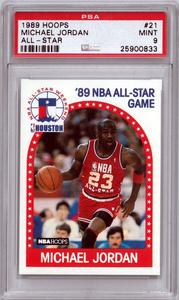 Michael Jordan 1989-90 NBA Hoops All-Star Card #21- PSA Graded 9 Mint Cheap Sale Low Pice Fee Shipping