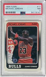 Michael Jordan 1988-89 Fleer Card #17- PSA Graded 7 NM (Chicago Bulls/HOF) Great Deals Cheap Pice