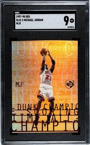 Michael Jordan 1997-98 UD3 Card #MJ3-2-SGC Graded 9 Mint (Chicago Bulls/HOF) Outlet Affordable