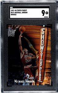 Michael Jordan 1997-98 Topps Finest Bronze Card #271- SGC Graded 9 MT (Bulls) Buy