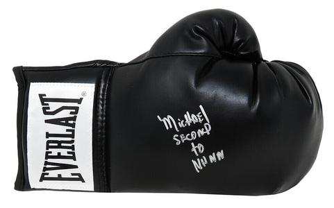 Michael Nunn Signed Everlast Black Boxing Glove w/Second To Nunn (SCHWARTZ COA) Pre Order