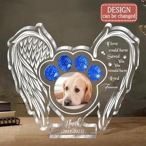 Personalized Memorial Pet Wings Acrylic Plaque - Upload Photo - Memorial Gift Idea For Dog/ Cat Lover - The Moment Your Heart Stopped Mine Changed Forever Cheap Eastbay