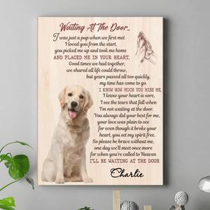 Personalized Memorial Pets Canvas - Upload Photo - Memorial Gift For Pets Clearance Original