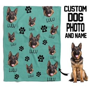 Custom Pet Photo blanket, Any Pet Photo Blanket, Dog Mom Gift, Dog Grandma Gift Cheap Best