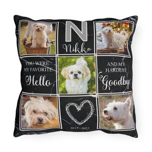 Dog Memorial Photo Collage Pillow, Pet Loss Pillow, Dog Loss Photo Pillow, Cat Passing Gift, Dog Condolence Gift Free Shipping Best Seller