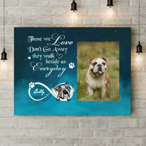 Personalized Memorial Photo Canvas - Memorial Gift Idea For Loss Of Pet - Those We Love Don't Go Away Discount Looking For