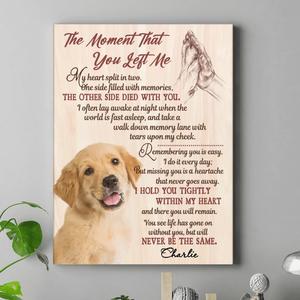 Personalized Memorial Pets Canvas - Upload Photo - Memorial Gift For Pets Free Shipping Marketable