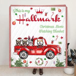 Custom Dog Blanket, Personalized Dog Blanket, Christmas Gifts For Dog Lovers, Dog owners - This Is My Hallmark Chirstmas Movie Watching Blanket Amazon Footaction