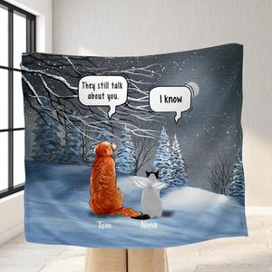 Custom Memorial Pet Blanket - Up to 6 Pets - Best Gift For Dog/Cat Lover Outlet For You