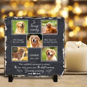 Custom Dog/Cat Photo Square Lithograph - Memorial Gift Idea For Pet Owner - We'll Hold You In Our Hearts Until We Can Hold You In Heaven Sale 100% Original