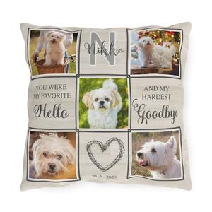 Dog Memorial Photo Collage, Pet Loss Throw Pillow, Dog Loss Photo Pillow, Cat Passing Gift, Dog Condolence Gift Clearance Cost
