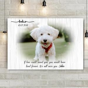 Custom Personalized Dog Cat Memorial Gifts Portrait, Pet Loss Gifts Frame Portrait, Pet Memorial Photo Canvas For Cheap Sale Online