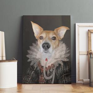 Custom Pet Portrait, Royal Pet Portrait, Dog Portrait, Pet Loss Gift, Dog Passed Away, King Queen Pet 100% Original