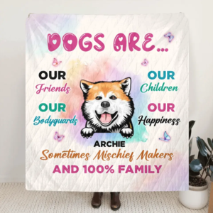 Personalized Dog Quilt/Single Layer Fleece Blanket/Pillow Cover - Gift Idea For Dog Lovers - Dogs Are Our Friends Our Bodyguards Order Cheap Pice