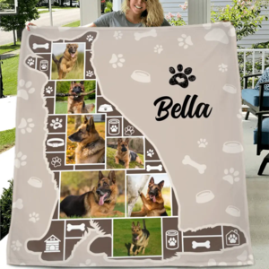 Personalized Dog Photo Quilt/Single Layer Fleece Blanket - Gift Idea for Dog Lovers/Owners Cheap Discount Sale