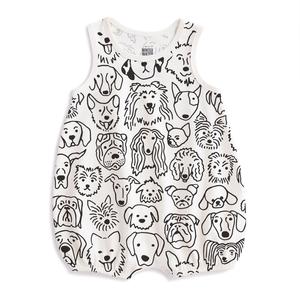 Bubble Romper - Dogs Black For Sale