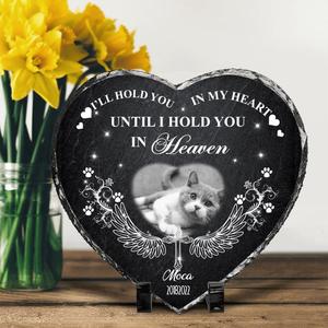 Custom Cat/Dog Photo Heart Lithograph - Memorial Gift Idea - I'll Hold You In My Heart Until I Hold You In Heaven Discount For Cheap