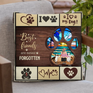 Best Friends Are Never Forgotten - Personalized Pet Mom/ Dad Pillow Cover - Memorial Gift Idea For Pet Mom/ Dad with up to 3 Pets Free Shipping Fake