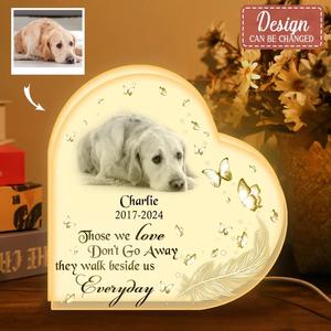 Angels Don't Always Have Wings Sometimes They Have Paws - Custom Personalized Memorial Pet Heart Photo Light Box - Memorial Gift Idea For Pet Lover Outlet Brand New Unisex